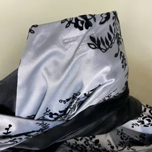 Trixxi Silver & Black Floral Satin Tie Waist Strapless Formal Dress Size 11/12 thumbnail 3