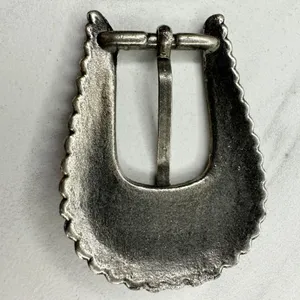 Western Style Silver Tone Belt Buckle Keeper Tip Set ✨ thumbnail 9