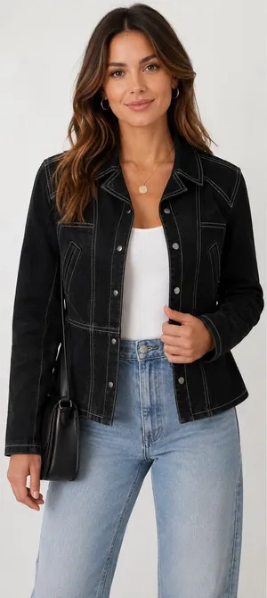 Vintage 1988 Wilsons Leather Maxima Black Genuine Leather Jacket M Western thumbnail 1