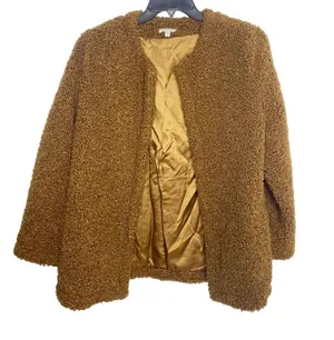 Max Studio Faux Fur Brown-rust Teddy coat size medium thumbnail 6