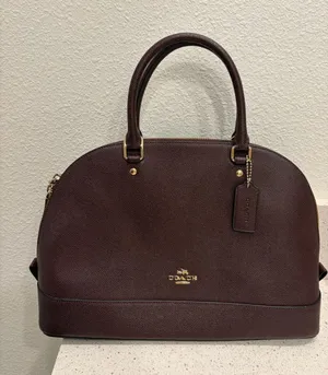 Coach F 57524 Crossgain Leather Satchel Blush Handbag Brown Leather EUC thumbnail 1