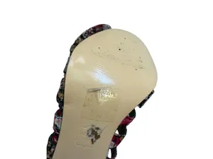 BANDOLINO Floral Peeptoe Slingback Heels Size 7 thumbnail 6
