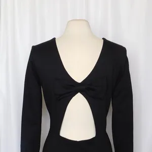 AMANDA‎ UPRICHARD Black Open Back Bow Ponte Knit Dress Sheath Classic Large thumbnail 9
