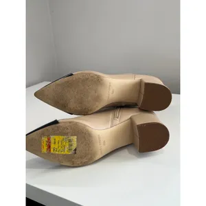 Marc Fisher Womens Beige Black Cap Toe Pointed‎ Block Heel Ankle Boots Size 7.5M thumbnail 8