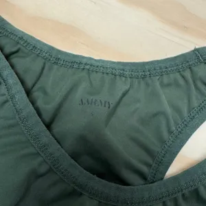AARMY Racerback Sports Bra Small Logo Activewear‎ Workout Top Olive Green thumbnail 6