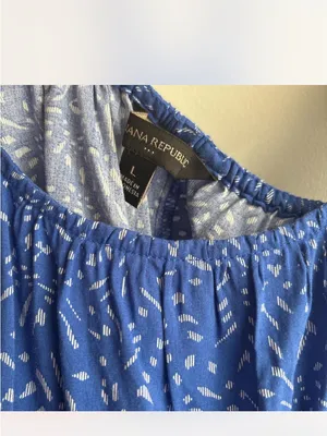 Banana Republic Blue Printed Mini Dress thumbnail 2