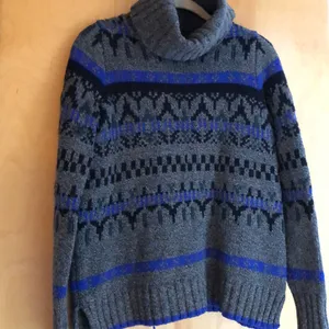 Madewell Ice Blue Fair isle Turtleneck Sweater thumbnail 4