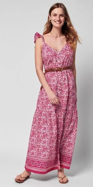 Faherty Hyland Sun Up Block Print Maxi Dress thumbnail 1