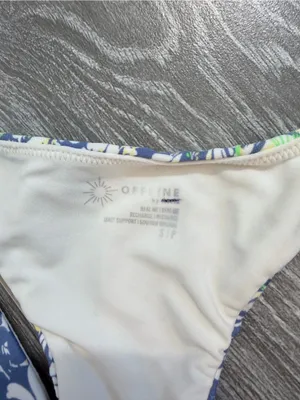 aerie Floral Print Racerback lined Crop Top Sports bra floral print EUC thumbnail 2