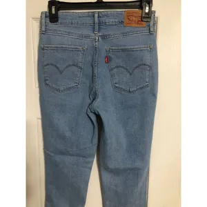 Levi's 721 high rise skinny jeans women's size 27 light‎ medium wash distressed thumbnail 5