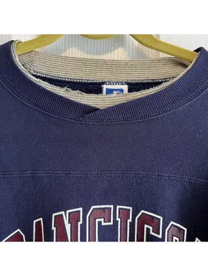 Russell Athletic Navy and grey University of San Francisco crewneck sweatshirt thumbnail 4