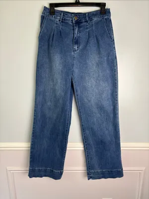 bagatelle Tailored Wide Leg Trouser Jeans Pleated Front Sz 30/10 Business Casual thumbnail 2