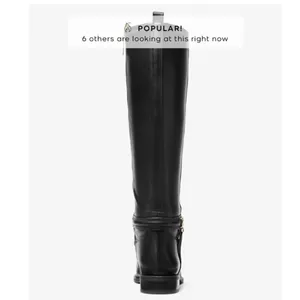 Michael Michael Kors Mindy Flat Leather Black Boots 7.5‎ $375 thumbnail 3