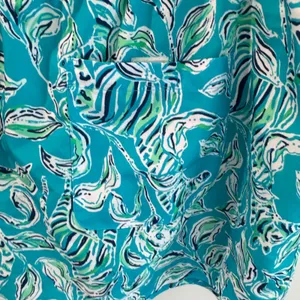 Lilly Pulitzer Luxletic Ocean Trail Shorts Turquoise Oasis Outta Line Print XL thumbnail 6