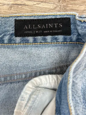 AllSaints April Boys Distressed Ripped Boyfriend Denim Women’s Jean size 27‎ thumbnail 4