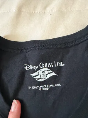 Disney Black Short-Sleeve Cruise Line Tee with Rhinestone Anchor thumbnail 4
