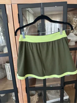 OFFLINE Aerie Real Me XTRA Colorblock Skort skirt tennis contrast military olive thumbnail 3