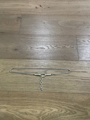Vintage Brighton Silver-Tone Heart Charm Adjustable Chain Belt thumbnail 10
