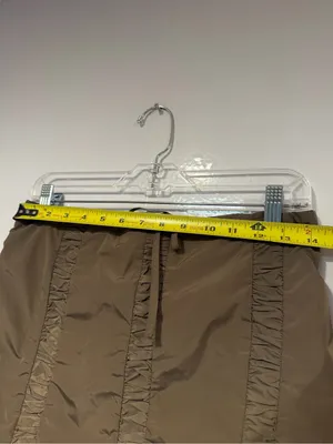 Ruched White Fox Panel Brown Mini‎ Skirt thumbnail 2