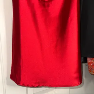 Sky to Moon - NWOT Red Satin Chemise Dress - Size Large thumbnail 10
