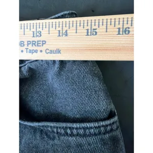 Reclaimed Vintage Inspired Womens High Rise Flared Raw Hem Jeans Washed Black 29 thumbnail 8