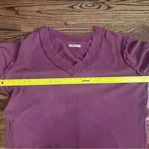 We The Free Asher Thermal Knit Oversized Shirt – Plum – Size Medium thumbnail 11