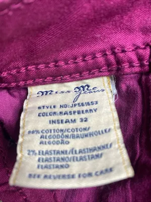 Miss Me Raspberry Purple Angel Wings Skinny Jeans JP5616S3 Embellishment 29x32 thumbnail 7