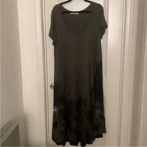 We the free to the max xs green & black maxi‎ dress thumbnail 3