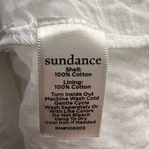 Sundance Jasmine White Eyelet midi Dress tiered asymmetric M petite thumbnail 6