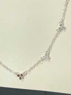 Kohl's LC Lauren Conrad Silver Floral Station Necklace - Silver cute NWT gift thumbnail 2