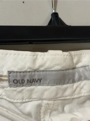 Vintage Y2K Old Navy Low Rise Flared Pants White Stretch Size 4 thumbnail 2