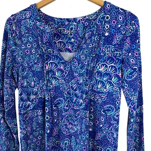 Lilly Pulitzer Aubrey Take It Slow Lapis Lazuli SPF 50+ Dress Size Small thumbnail 4
