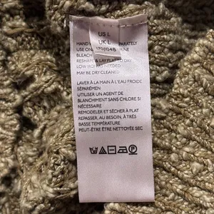 Free People Cardigan Sunset Drive Slub Academia Cottage Oversize Olive Large thumbnail 5