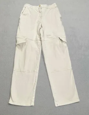 Wilfred Free‎ 4 Utility Cargo Pants Jeans Beige Pocket Straight Leg Aritzia High thumbnail 1