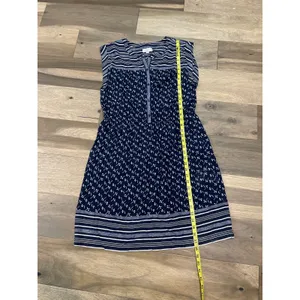 LOFT Outlet L NWT Navy Stripe Floral Shirt Dress Tie Waist thumbnail 5