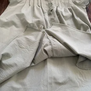 Sage Green Ruffle Sleeve Pintuck Mini Dress Pockets Boho‎ Cottagecore Size L thumbnail 9