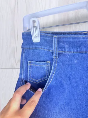 HALARA Flex High Waisted Rolled Hem Denim Look Shorts | Medium Wash thumbnail 5