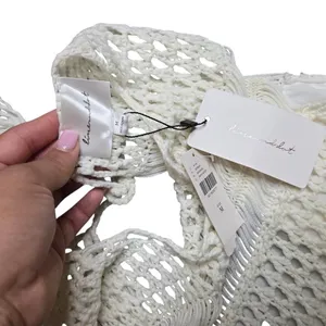 Anthropologie Line & Dot Karolina Crochet White‎ Dress Size: M thumbnail 5