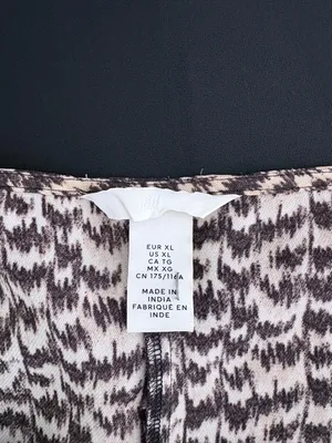 H&M Black and Cream Printed Spaghetti Strap Maxi Dress thumbnail 5