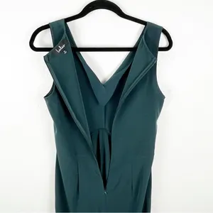 LULUS Emerald Green Knot Front V-Neck Side Pockets Flare Legs Jumpsuit Medium thumbnail 8