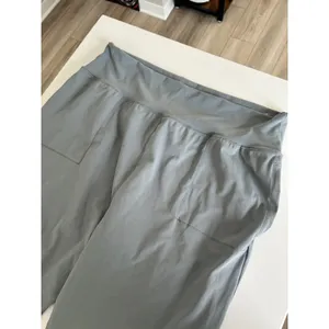 Crane Women Grey Jogger‎ Pants Elastic Waist Cuffed Ankle Athleisure XL thumbnail 3