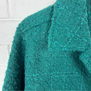Abercrombie + Fitch Green Tweed Knit Oversize Shacket Size M thumbnail 5
