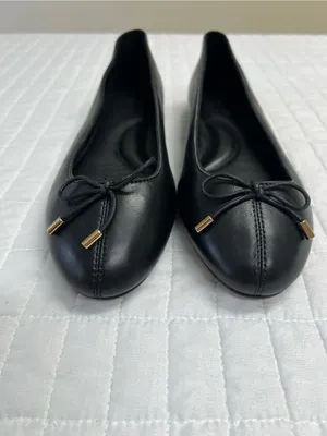 Madewell The Hester Flat in True Black Leather Size 8.5 thumbnail 8