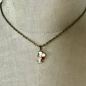 Snoopy Heart Pendant Necklace – Vintage thumbnail 1