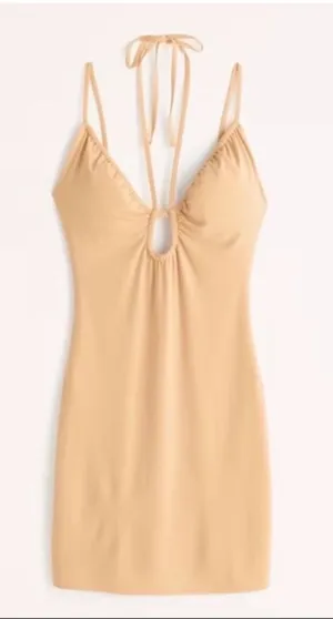 Abercrombie Strappy Cutout Knit Mini Dress Light Orange thumbnail 1