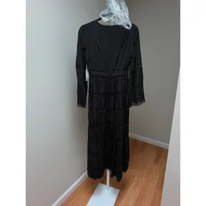 NEW Tuckernuck Hyacinth House Lydia Black Lace Maxi Dress with Bell Sleeves XS thumbnail 8