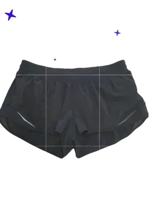 Lululemon Womens Hotty Hot Black Shorts Size 14 Activewear Running Walking 2" In thumbnail 3
