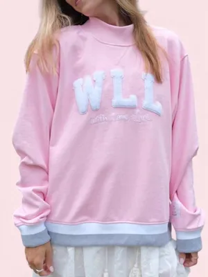 WLL Mockneck Sweatshirt Birthday Edition Pink L/XL Terry Interior thumbnail 2