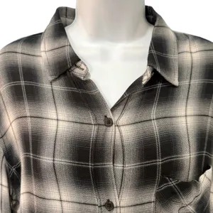 Rails Black White Plaid Button Down Long Sleeve Bianca Soft Shirt Dress size M thumbnail 9