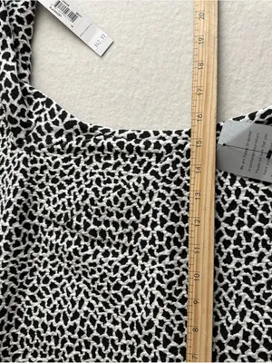 Maggy London Black and White Patterned Midi Dress thumbnail 9
